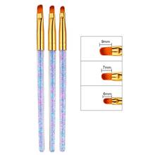 3Pcs/Set Nail Painting Pen Brush Acrylic Gel Extension Builder Manicure Tools 2024 - buy cheap