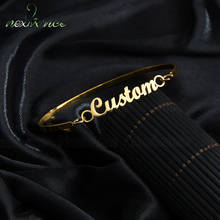 Модный Индивидуальный именной браслет Nextvance, персонализированные очаровательные браслеты, женские золотые браслеты из нержавеющей стали, ювелирные изделия для девушки, подарки 2024 - купить недорого