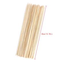 Pinchos de bambú largos, palos de madera para barbacoa, Shish Kabob, parrilla para Fondue, 50 Uds. 2024 - compra barato
