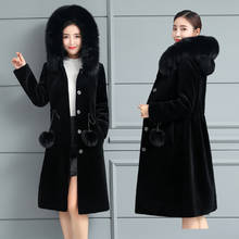 Female Coat Fur Long Winter Jacket Women 2020 Sheep Shearing Wool Coats Fox Fur Collar Jackets Casaco Feminino KJ521 s s 2024 - buy cheap