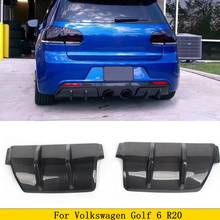 For Volkswagen VW Golf 6 VII MK6 R20 2010-2013 Rear Bumper Lip Carbon Fiber Rear Diffuser Plate Guard 2024 - buy cheap