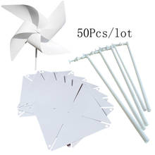 50Pcs/lot New DIY plastic white  windmill kindergarten children toy windmill 2024 - buy cheap