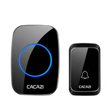 Cacazi Waterproof Wireless Doorbell Dc Battery-Operated 300M Remote Led Flashing Light Smart Home Cordless Doorbell 2024 - buy cheap