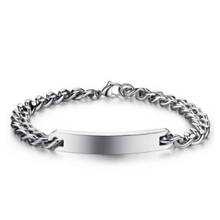 FashionTrend Stainless Steel Men's Bracelet Laser Engraving Bracelet Punk Jewelry Women Bracelets for Boyfriend/Girlfriend Gifts 2024 - buy cheap