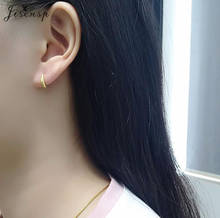 Jisensp Punk Hoop Earrings Minimalist Thick Tube Big Round Circle Hoop Earrings Korean Fashion Jewelry Gift for Women Party Gift 2024 - buy cheap