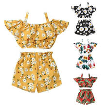Citgeett Newborn Kids Baby Girls Summer Ruffle Tops Floral Shorts Pants 2Pcs Outfits Clothes Fashion Set 2024 - buy cheap