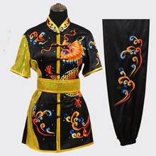 Ropa de Wushu con lentejuelas, trajes de rendimiento de Wushu, traje de Kung Fu, ropa de artes marciales, disfraz de guerrero chino de dragón TA2059 2024 - compra barato