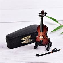 Mini Violin Model Miniature Classical Violin Replica Decoration Display Small Musical Instrument Ornaments With Stand Case 2024 - buy cheap