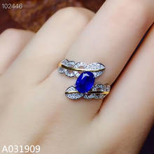 KJJEAXCMY joyería boutique 925 Plata de Ley incrustada piedra preciosa de zafiro natural anillo neutral detección popular 2024 - compra barato