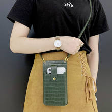 Универсальный чехол-сумка на ремешке для iPhone 12 Pro Max Mini iPhone 11 7 8 Plus 6 6S 5 5S 6 6S, Карманный чехол из искусственной кожи для карт 2024 - купить недорого