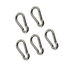 5PCS Stainless Steel 304 Carabine Hook Clip Connectors M8 8x80mm Rigging Hardware Camping Hiking Carabiner Spring Snap Hook 2024 - buy cheap