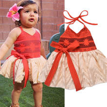 Disfraz de Moana para niñas, ropa de princesa Vaiana, Disfraces de Halloween, vestidos de fiesta, 0-4T 2024 - compra barato