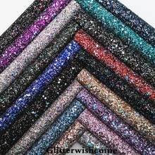 Glitterwishcome couro sintético robusto, tecido de couro pu glitter 21x29cm, tamanho a4, gm3093a 2024 - compre barato