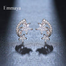 Emmaya Cute Earring With Shiny Star AAA Zirconia Symmtrical Style For Women Elegant Dress-up Festival Gift Fashion Party 2024 - buy cheap