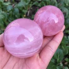 Natural polished rose quartz sphere balls crystal healing  stone for gifts 2024 - buy cheap