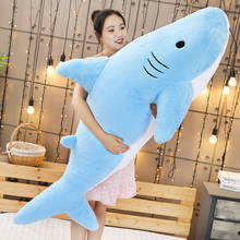 50-150cm simulación gigante morder juguetes de felpa de tiburón Animal relleno muñeca suave almohada para niños niñas de Navidad regalos de cumpleaños 2024 - compra barato