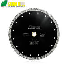 Shdiatool disco de corte de diamante para telha cerâmica, 1 peça de diâmetro 9 "prensado quente turbo disco de corte seco ou molhado 230mm 2024 - compre barato