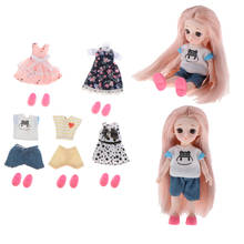 5 Set  Mini Girl Doll Clothes Suit Dress Up Accessories with Shoes for BJD Dolls, Kids Birtrhday Gifts 2024 - buy cheap