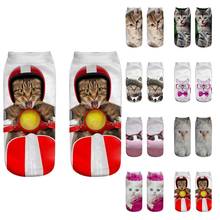 Women Fashion 3D Animals Cat Paw Print Socks Unisex Funny 3D Fashion Cat Printed Casual Socks Cute Low Cut Ankle Socks 2024 - buy cheap
