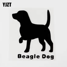 Yjzt 12.3cmx14.6cm animal engraçado beagle cão vinil decalque etiqueta do carro preto/prata 8c-0079 2024 - compre barato