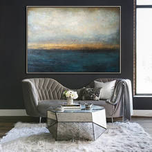 Pintura al óleo de texura gruesa hecha a mano, arte de pared de gran tamaño para decoración de pasillo, sala de estar, pintura al óleo de paisaje abstracto 2024 - compra barato