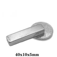 2~50PCS 40x10x5 mm Strong Sheet Rare Earth Magnet 40mmx10mm Big Rectangular Neodymium Magnets 40x10x5mm N35 Magnetic 40*10*5 mm 2024 - buy cheap