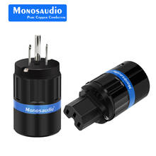 Monosaudio-conector de alimentación de Audio M104R/F104R de cobre puro, rodio, enchufe estadounidense, enchufe hembra IEC, Cable de alimentación DIY 2024 - compra barato