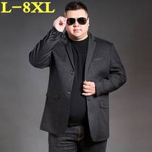 Blazer masculino plus size, 8xg, nova roupa de marca, primavera e outono, fashion, casual 2024 - compre barato