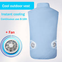 New USB Fan Cooling Hiking Vest Fishing Cycling Vest Air Conditioning Work Outdoors Quick Cooling Vest Summer Cooling Men/women 2024 - buy cheap