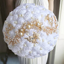 1 unidad/lote de flores de boda de novia blanca con diamantes para fiesta de boda 2024 - compra barato