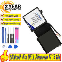 Top Brand 100% New 6800mAh 2F8K3 Laptop Battery for DELL Alienware 17 18 18x M17X R5 M18X R3 02F8K3 Batteries + free tools 2024 - buy cheap