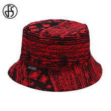 FS New Women Men Cap Multicolor Fisherman Hat Temperament Fashion Print Spring Summer Streetwear Flat Top Bucket Hats 2021 2024 - buy cheap