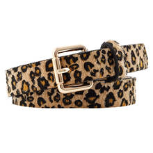Female Leopard Belt Women Thin Horsehair Waist Belt Pu Leather Gold Ring Buckle Belts For Ladies #T5P 2024 - buy cheap