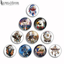 10mm 12mm 14mm 16mm 20mm 25mm 472 Eagle Dreamcatcher Mix Round Glass Cabochon Jewelry Finding 18mm Snap Button Charm Bracelet 2024 - buy cheap