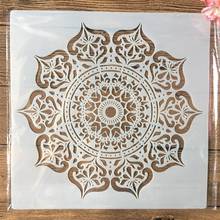 Plantillas de capas DIY para pintura de pared, plantilla decorativa con rueda de tótem de Mandala grande de 30x30cm, para álbum de recortes, para colorear y grabar en relieve 2024 - compra barato