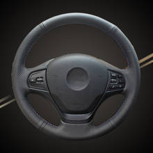 Cobertura para volante em trança automotivo, proteção para bmw f30 316i 320i 328i faça você mesmo acessórios para o volante 2024 - compre barato