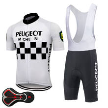 Branco conjunto de camisa de ciclismo almofada gel bib shorts ir pro ropa ciclismo triathlon bicicleta roupas maillot mtb kit 2024 - compre barato