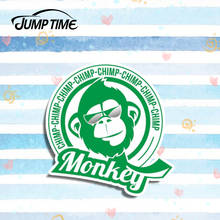 Jump Time 13cm x 12cm Animal Monkey Funny Car Sticker Window Bumper Notebook Laptop Decal Car Styling Auto Motor Decor Graphics 2024 - buy cheap