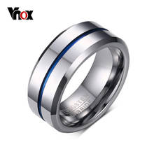 Vnox 100% Tungsten Carbide Rings for Men 8mm Width Top Quality Male Wedding Jewelry Hot Sales USA 2024 - buy cheap