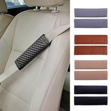 Universal Car Seat Belts Covers 2pcs Man-made Leather Black Auto Padding Seat Belt Car-Covers In Cars Interior Accessories 2024 - buy cheap