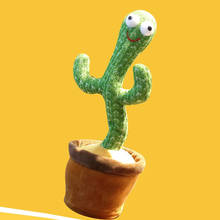 Кавайный танцующий кактус говорящий кактус мягкая плюшевая игрушка электронная игрушка с песней плюшевый кактус игрушка в горшке игрушка для раннего развития для детей 2024 - купить недорого