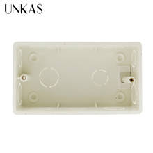 UNKAS-caja de montaje en pared, Cassette interno, caja trasera blanca de 137x83x56mm para Interruptor táctil estándar y enchufe de 146mm x 86mm 2024 - compra barato
