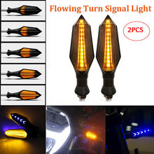 2 шт. мотоцикл синий 12-светодиодный индикатор поворота светильник Янтарный последовательный поток 2024 - купить недорого