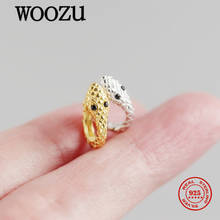 WOOZU-pendientes de plata de primera ley con forma de serpiente para mujer, aretes, plata esterlina 925, estilo Hip Hop, Rock, Animal 2024 - compra barato