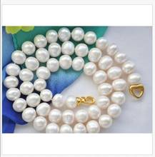 classic9-10mm round south sea white pearl necklace 18INCH KKK 2024 - buy cheap