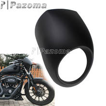 Motocicleta 5.75 "carenagem do farol para harley sportster dyna fxd xl1200 xl883 39mm garfo montagem 5-3/4" farol viseira cowl 2024 - compre barato