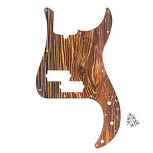 FLEOR P Bass golpeador Placa de rascar Color madera y tornillos para bajo eléctrico 4 cuerdas 2024 - compra barato