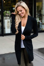 Cardigan Women Long Sleeve New Female Elegant Pocket Knitted Outerwear Sweater High Quality 2024 - купить недорого