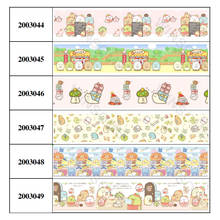 10yards different sizes cute Sumikko Gurashi pattern cartoon printed grosgrain ribbon 2024 - buy cheap