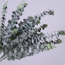 Искусственный цветок, 1 шт., 3 ветки, Эвкалиптовый лист, 76 см, искусственное растение для свадьбы 2024 - купить недорого